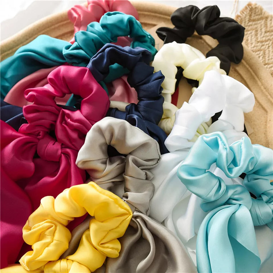 Long Tail Silk Scrunchie (PACK OF TWO)