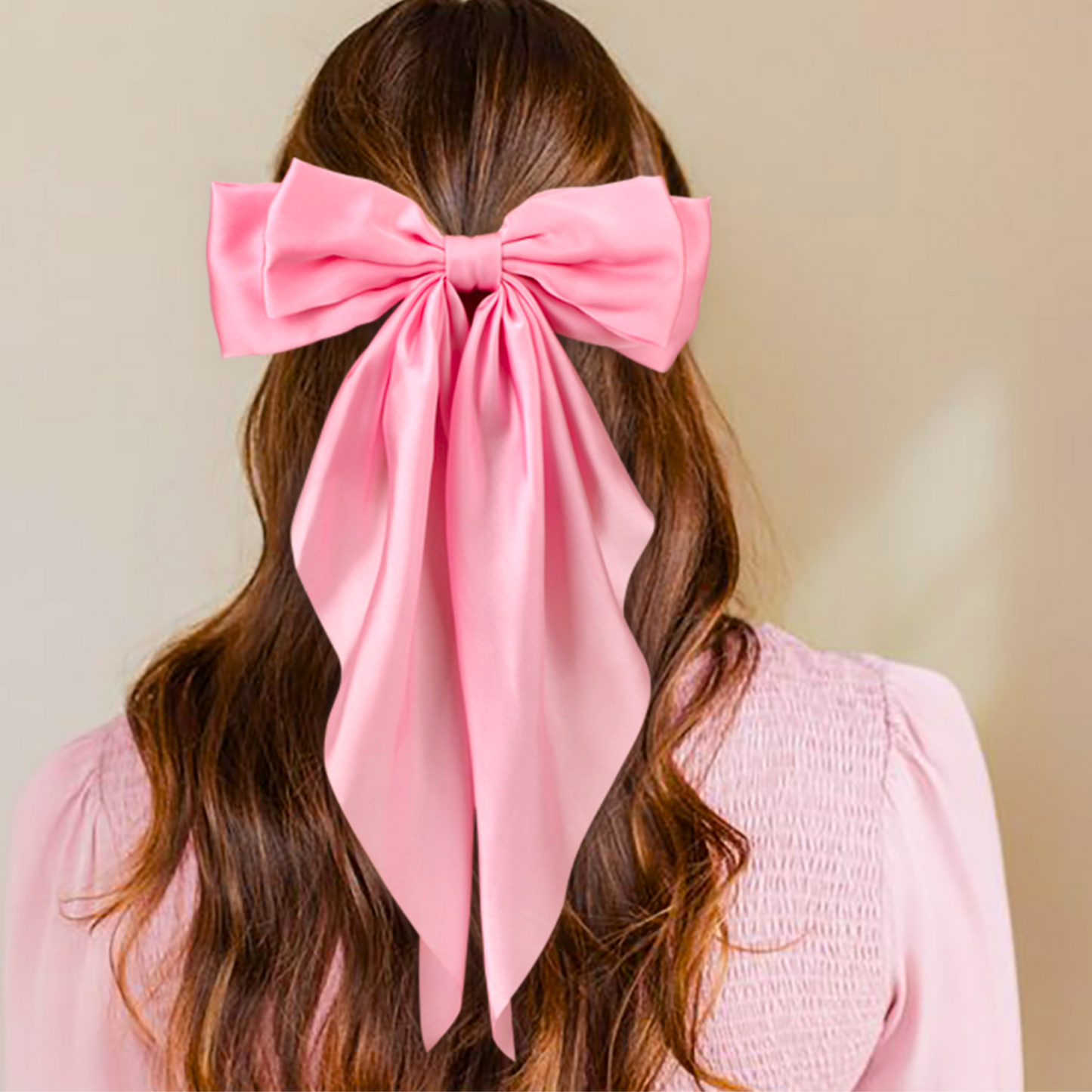 Long Tail Hair Bow Clip (SET OF 4)