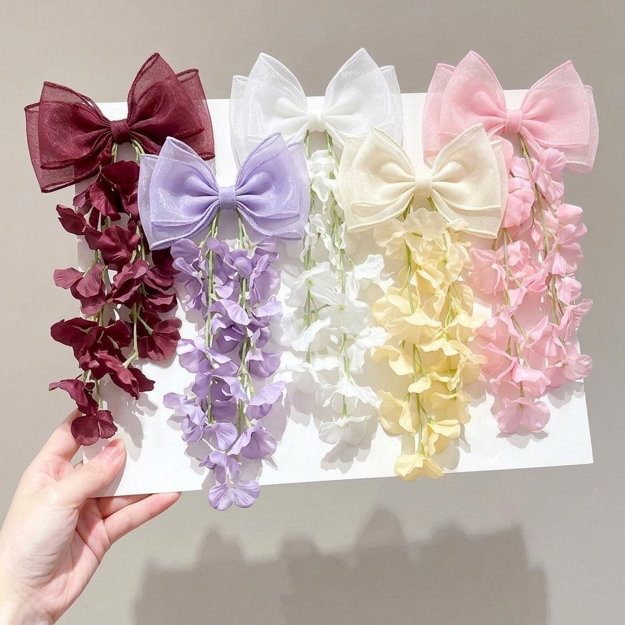 Wisteria Cascade Hair Bow