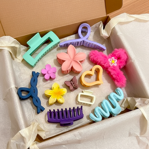 12pcs Colorful Claw Clips Bundle