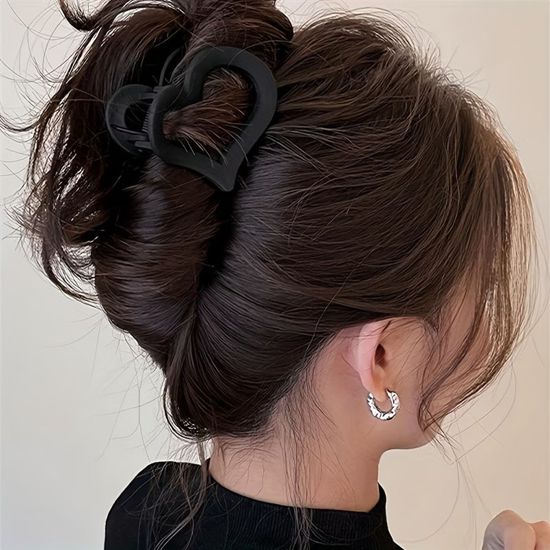 4pcs Matte Heart Clips