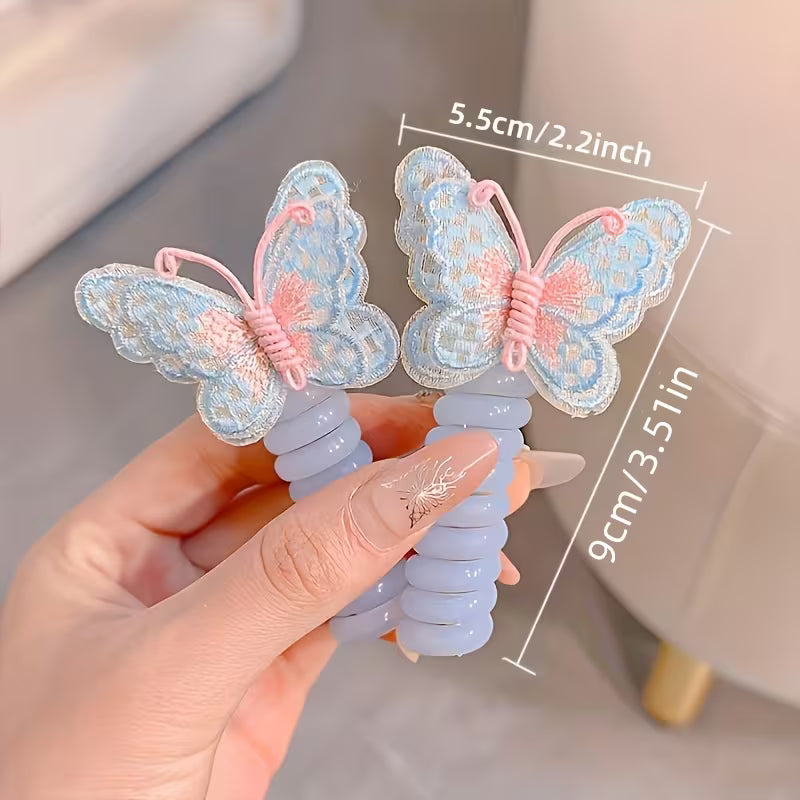 Butterfly Spiral Hair Ties