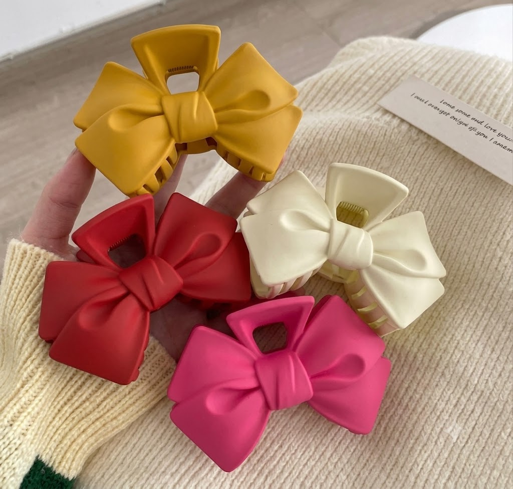 Acrylic Bow Hair Claw Clip