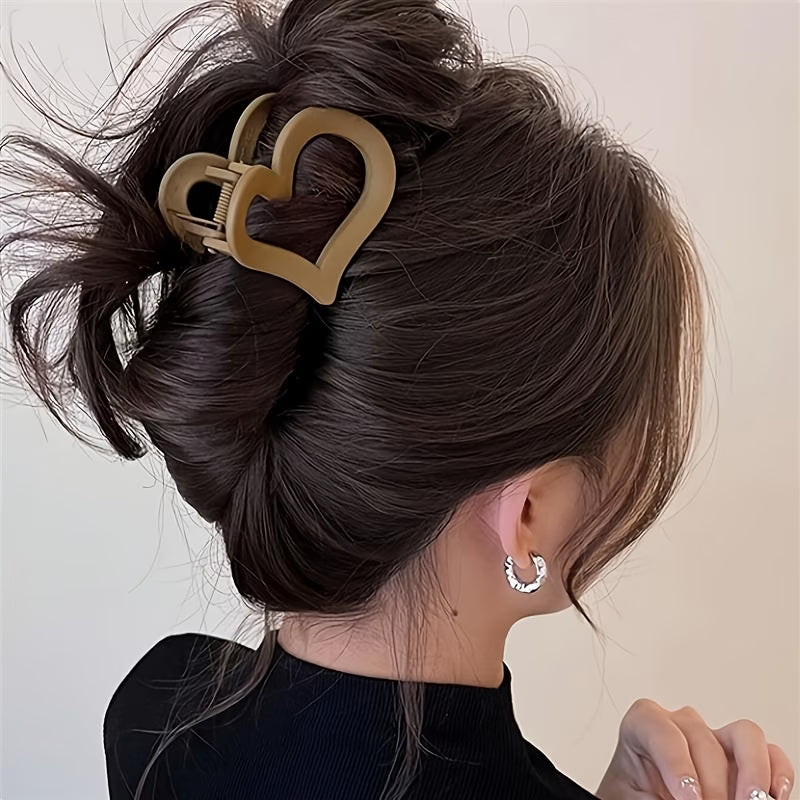 4pcs Matte Heart Clips