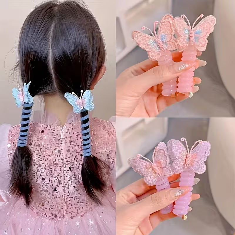 Butterfly Spiral Hair Ties