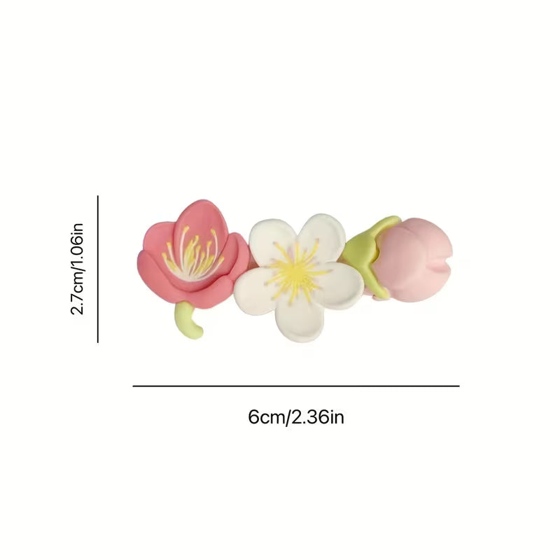 3/6pcs Cherry Blossom Hairpins