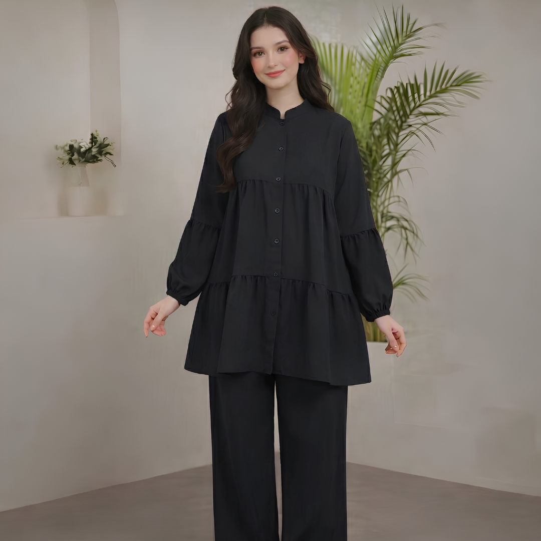 Summer 2pc Stitched - Black