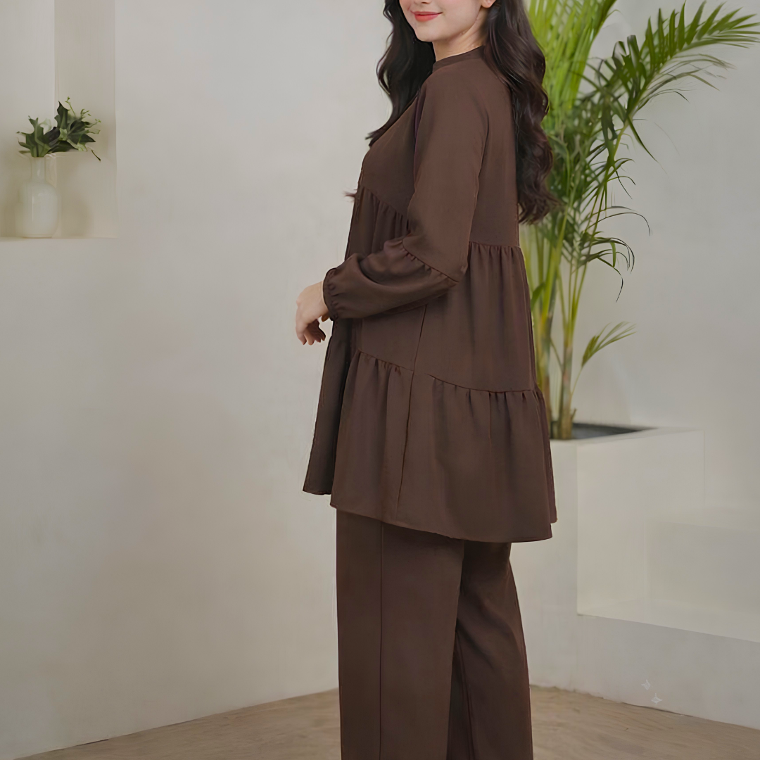 Summer 2pc Stitched - Mocha