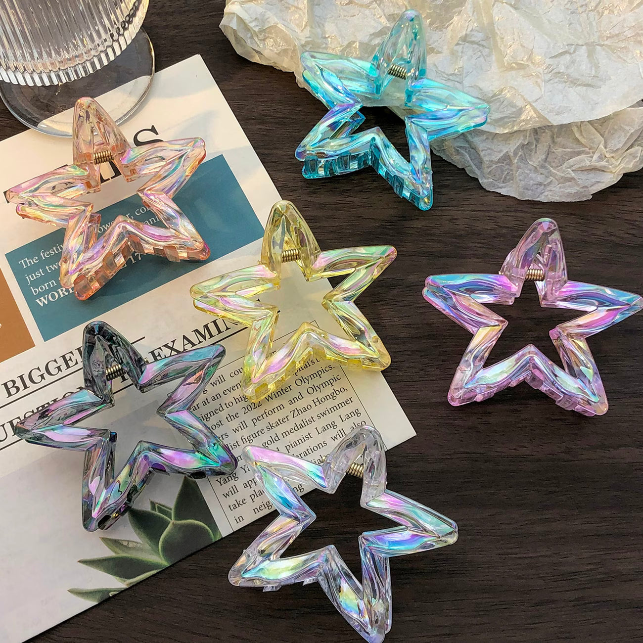Crystal Star Hair Clip