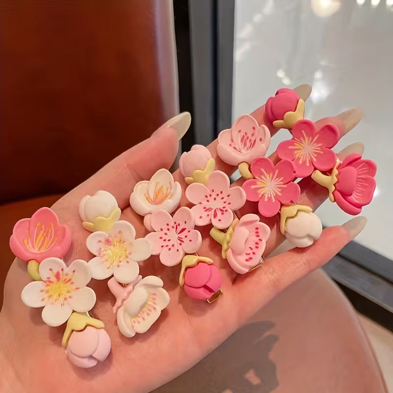 3/6pcs Cherry Blossom Hairpins