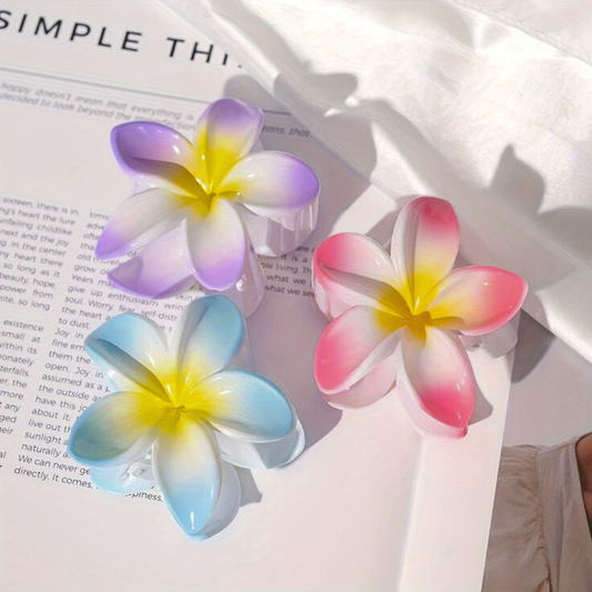 Glossy Plumeria Clip