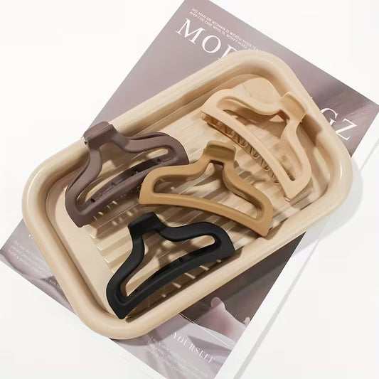 4pc Casual Matte Hair Clip