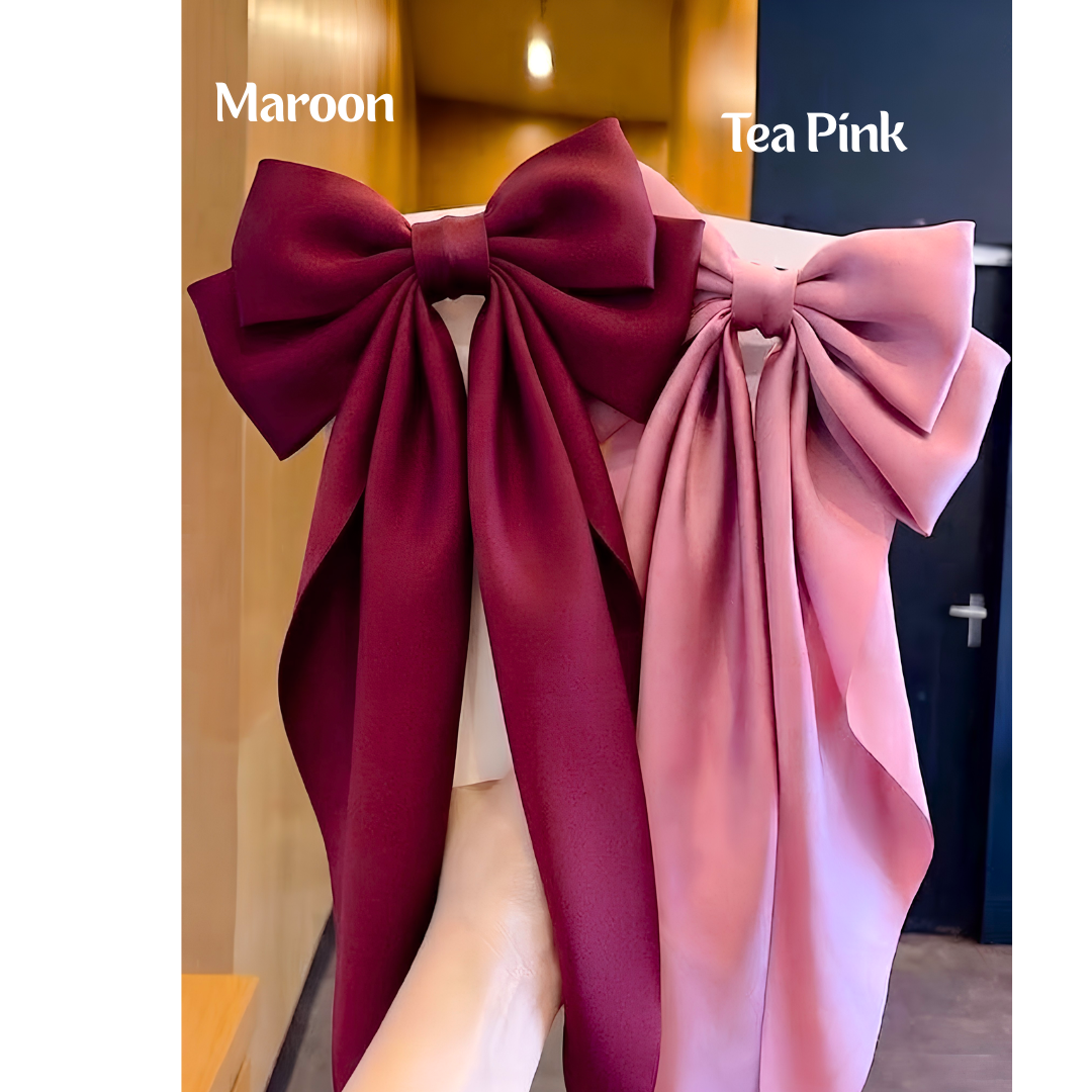 Long Tail Hair Bow (Choose Color)