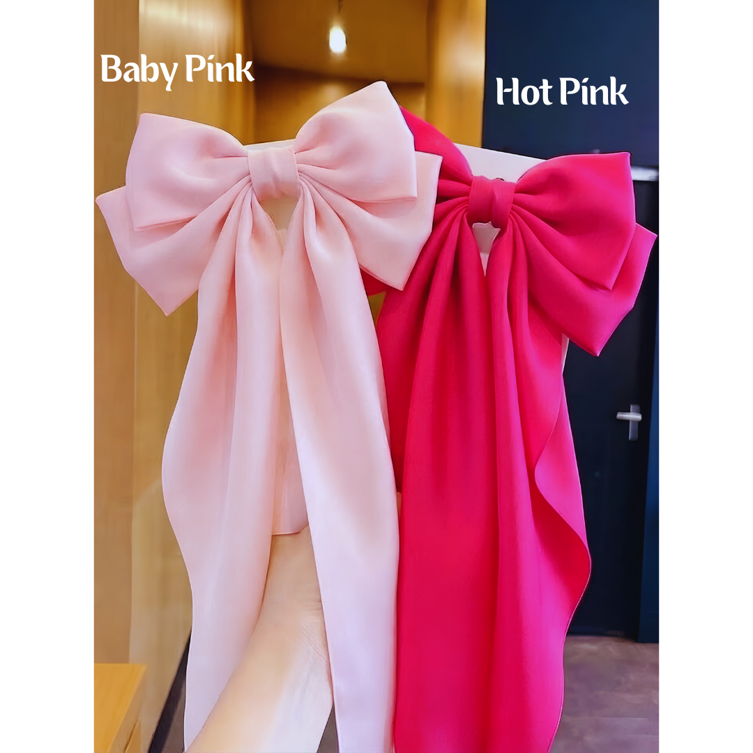 Long Tail Hair Bow (Choose Color)