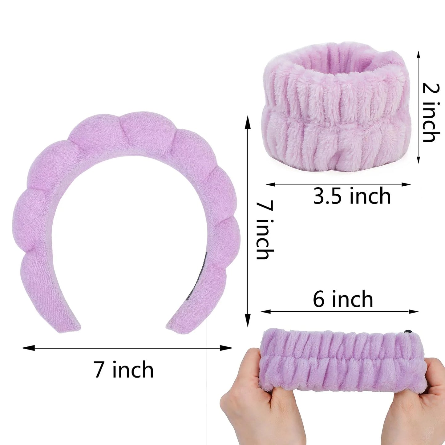 3pc Cloud Headband and Wristband Set