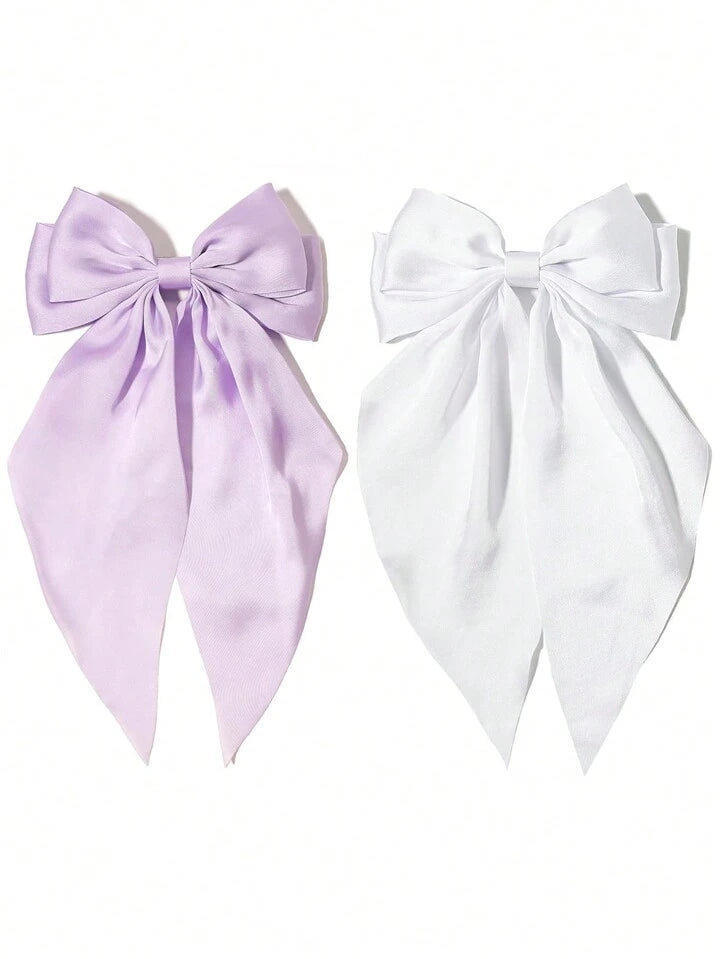 Set of 2 Silk Hair Bows (SELECT OPTION)