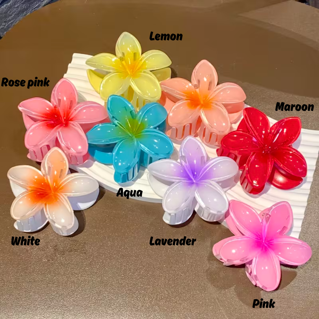 Medium Lotus Flower Claw Clip