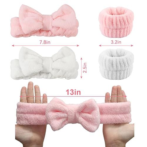 3pcs Plush Headband & Wristband Set