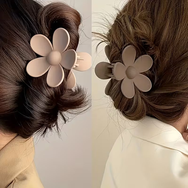 8pcs Earthy Tone Claw Clips Set