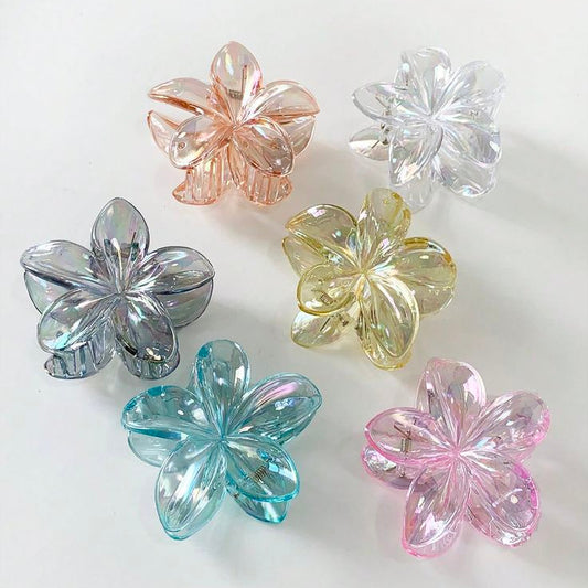 Small Transparent Floral Clips