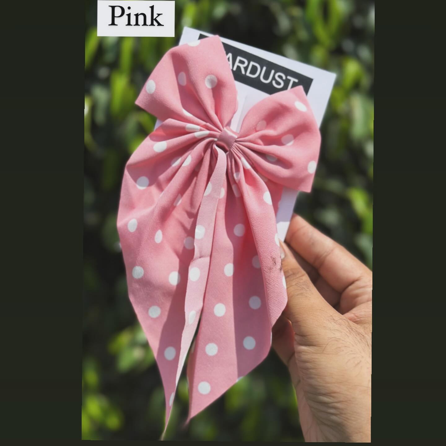 Fairy Hair Bow in Polka Dot Print