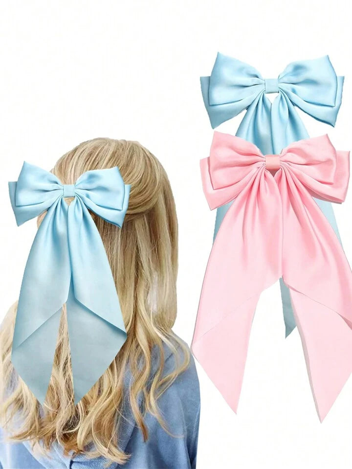 Set of 2 Silk Hair Bows (SELECT OPTION)