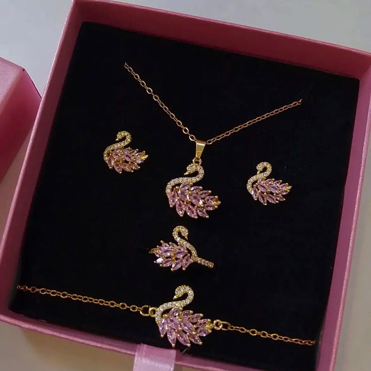 Swan Jewelry Set