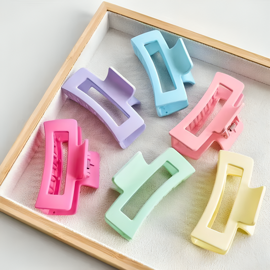 Matte Rectangular Hair Claw Clip