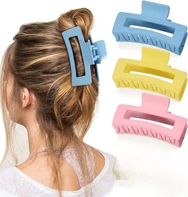 Large Rectangular Hair Claw Clip