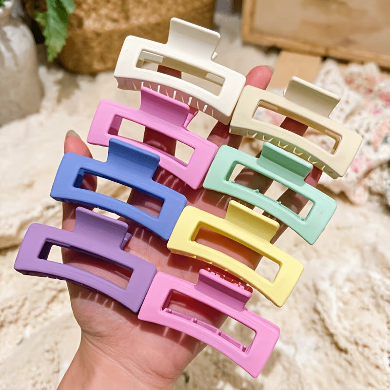 Matte Rectangular Hair Claw Clip