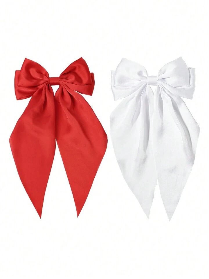 Set of 2 Silk Hair Bows (SELECT OPTION)