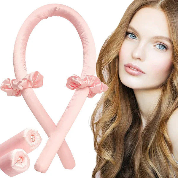 Heatless Silk Hair Curling Rod With Scrunchies