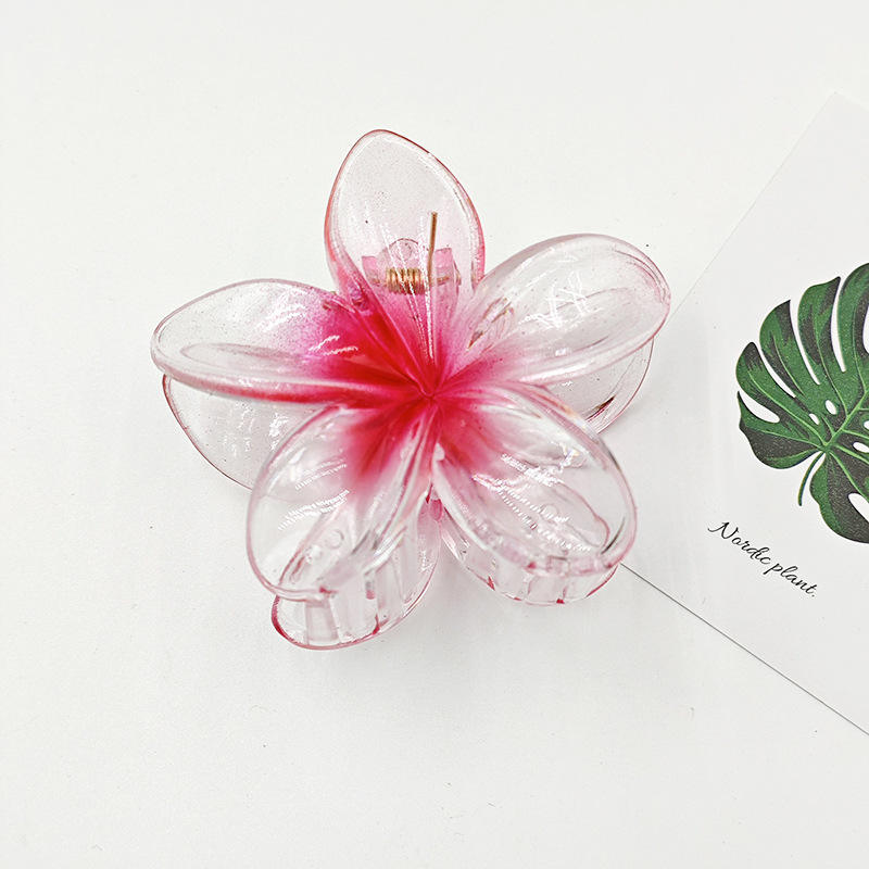 Transparent Flower Hair Claw