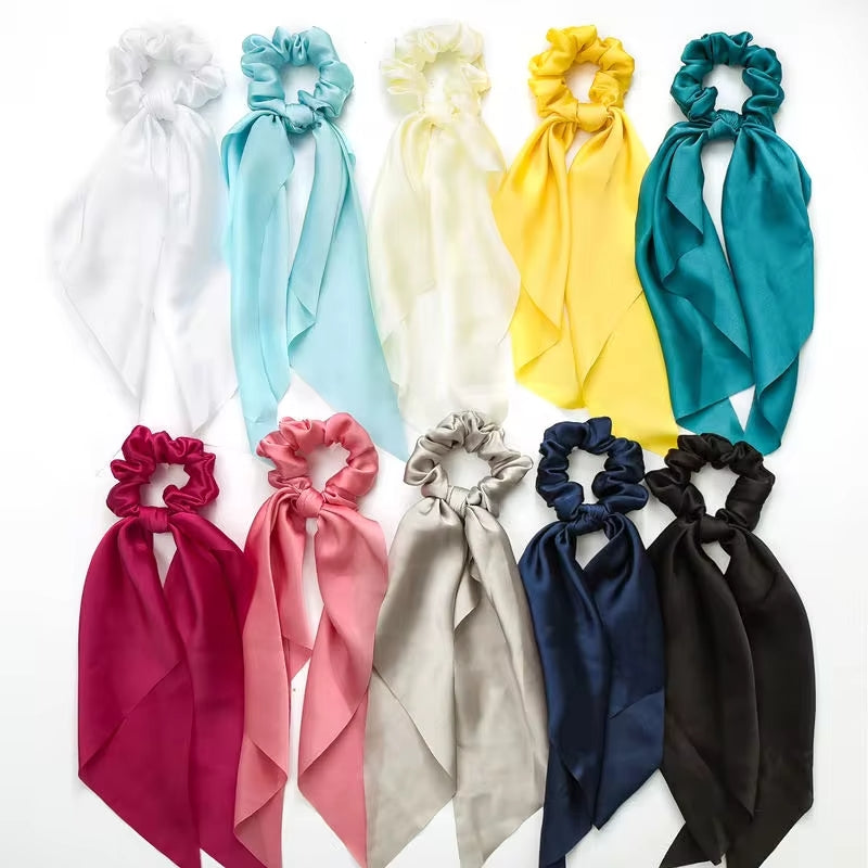 Long Tail Silk Scrunchie (PACK OF TWO)