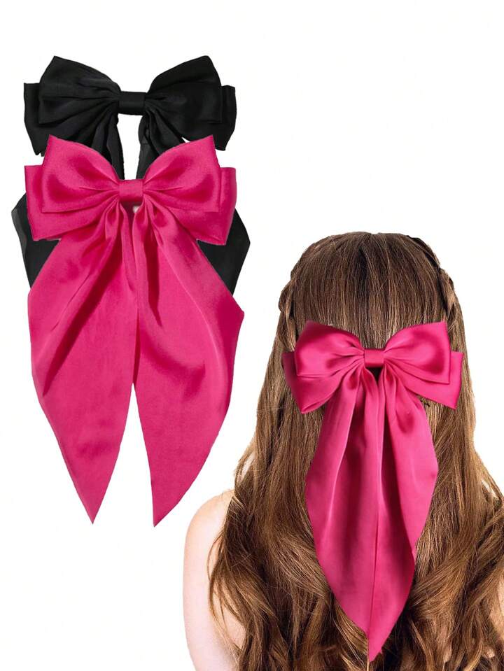 Set of 2 Silk Hair Bows (SELECT OPTION)