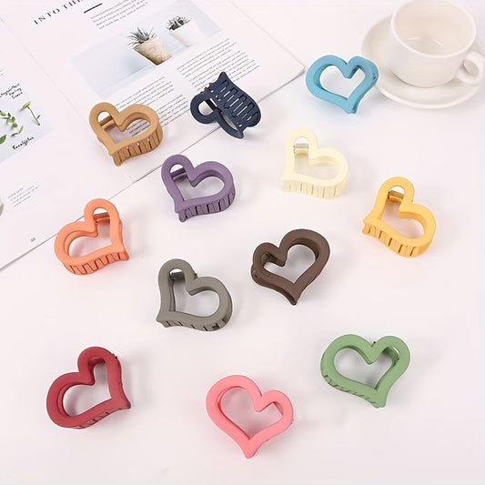 Small Matte Heart Claw Clip