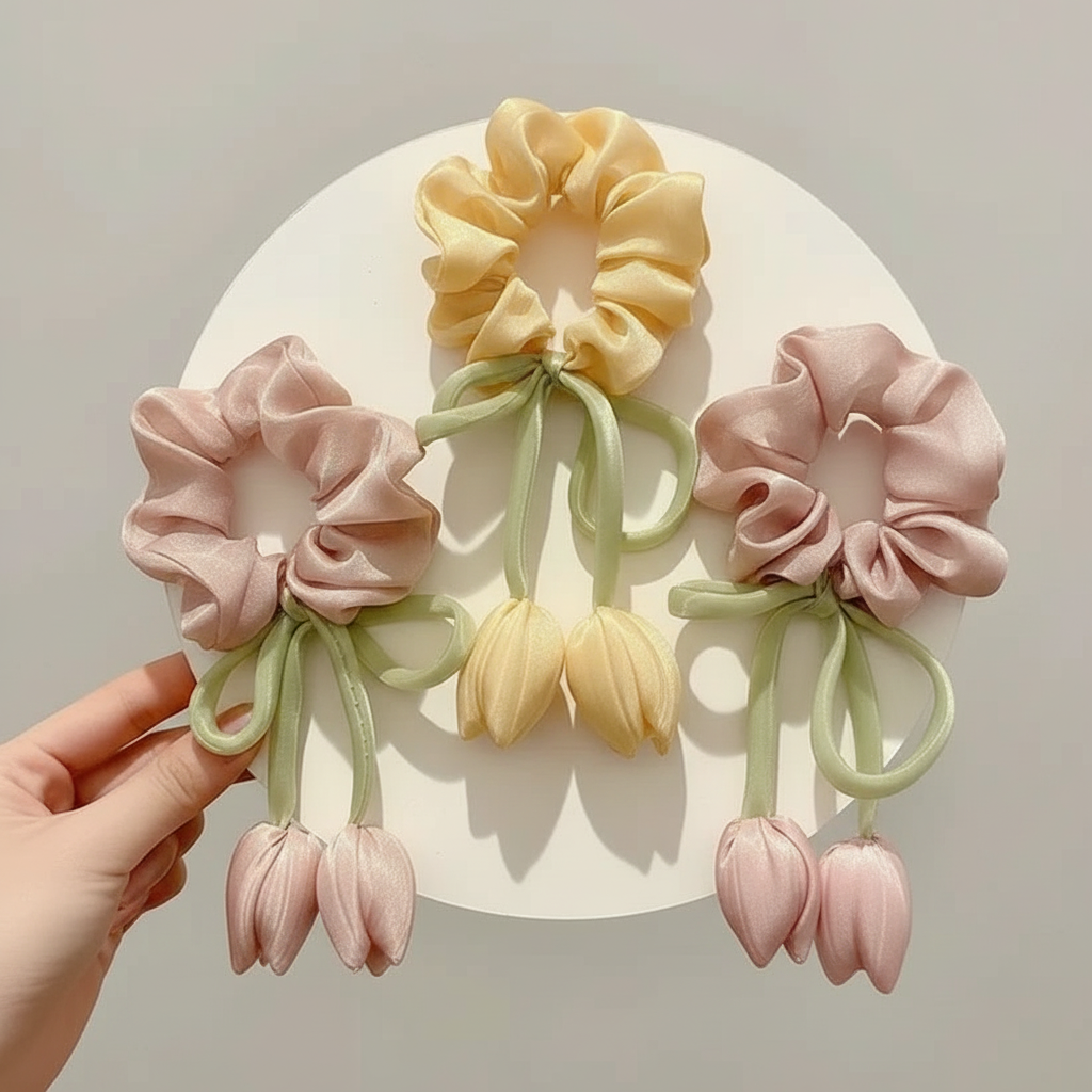 Delicate Tulip Scrunchie