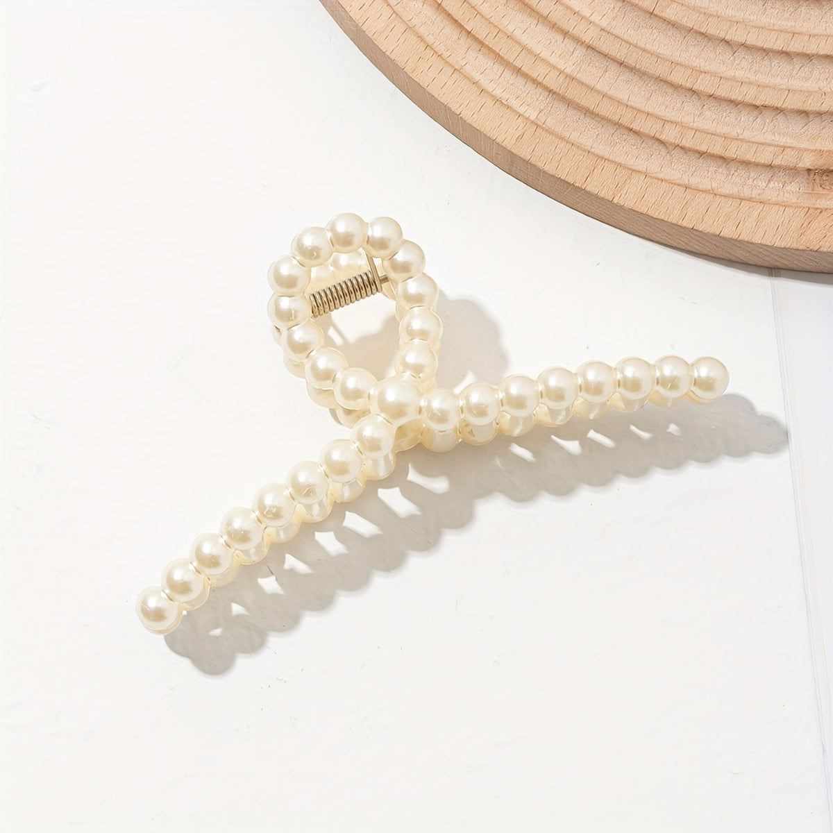 Faux Pearl Claw Clip