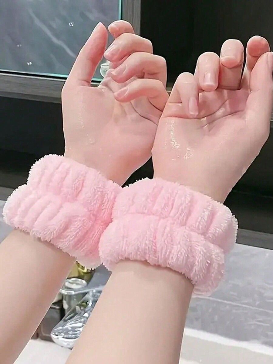 3pcs Plush Headband & Wristband Set