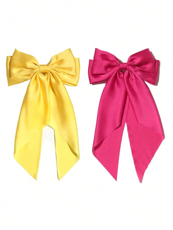 Set of 2 Silk Hair Bows (SELECT OPTION)